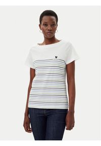 Tom Tailor T-Shirt 1045544 Biały Regular Fit. Kolor: biały. Materiał: bawełna