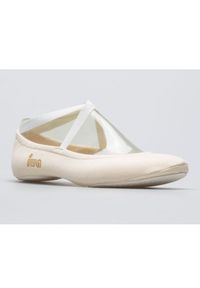 IWA - Baletki gimnastyczne Iwa 302 kremowe białe. Nosek buta: otwarty. Kolor: biały. Materiał: materiał, guma. Szerokość cholewki: normalna. Styl: sportowy #6