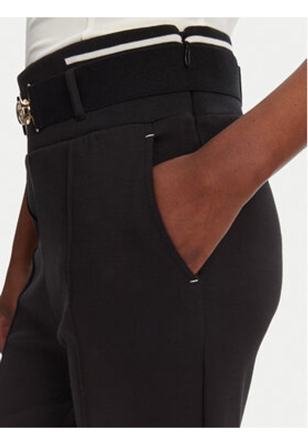 Liu Jo Sport Spodnie materiałowe TA5256 JS182 Czarny Flare Fit. Kolor: czarny. Materiał: wiskoza. Styl: sportowy