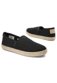 Czarne Espadryle Cross Jeans Wygodne Buty Damskie. Kolor: czarny. Materiał: materiał, skóra. Szerokość cholewki: normalna. Styl: elegancki, wakacyjny #7