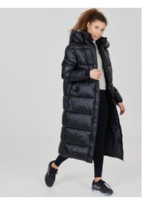 Athlecia Kurtka puchowa Elly W Maxi Puffer EA233361 Czarny Regular Fit. Kolor: czarny. Materiał: syntetyk