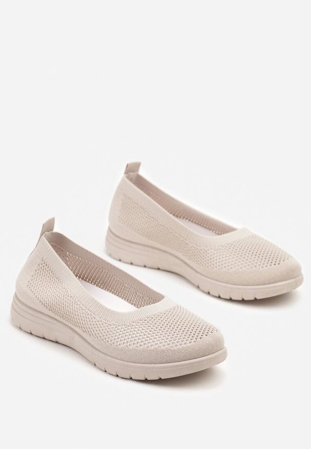 Born2be - Beżowe Tenisówki z Siateczkową Cholewką Avisela. Okazja: na co dzień, na spacer. Kolor: beżowy. Materiał: jeans. Szerokość cholewki: normalna. Sezon: wiosna. Styl: casual