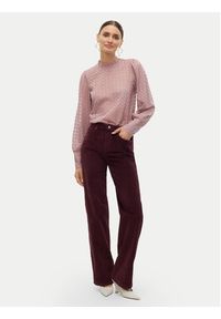 Vero Moda Spodnie materiałowe Tessa 10315350 Fioletowy Wide Leg. Kolor: fioletowy. Materiał: bawełna