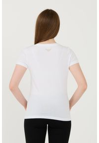 EA7 Emporio Armani - EA7 Biały damski t-shirt z cyrkoniami, Rozmiar XS. Kolor: biały #5