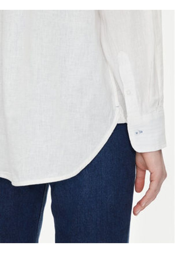 Pepe Jeans Koszula Chipper PL304993 Biały Loose Fit. Kolor: biały. Materiał: bawełna