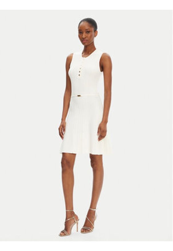 Marciano Guess Sukienka dzianinowa 5GGK26 5874Z Écru Regular Fit. Materiał: wiskoza