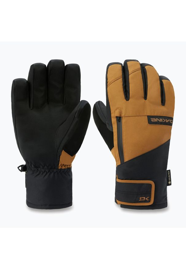 Rękawice snowboardowe męskie Dakine Titan Gore-Tex Short Glove. Kolor: brązowy. Technologia: Gore-Tex. Sport: snowboard