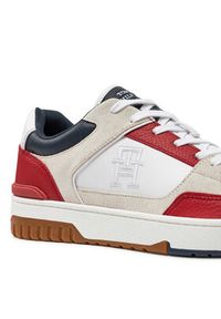 TOMMY HILFIGER - Tommy Hilfiger Sneakersy Th Basket Street Block FM0FM05117 Kolorowy. Materiał: skóra. Wzór: kolorowy