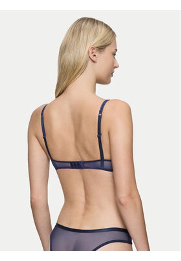 Triumph Biustonosz z fiszbiną Delightful Spotlight 10219854 Granatowy. Kolor: niebieski. Materiał: syntetyk