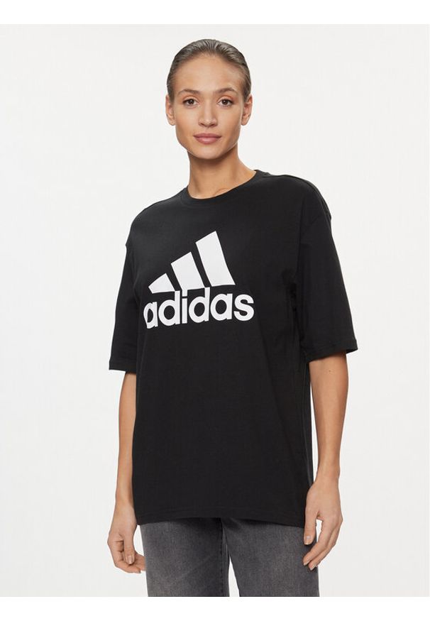 Adidas - adidas T-Shirt Essentials Big Logo Boyfriend T-Shirt HR4931 Czarny Loose Fit. Kolor: czarny. Materiał: bawełna