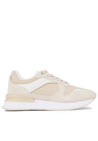 TOMMY HILFIGER - Tommy Hilfiger Sneakersy Elevated Feminine Runner FW0FW07594 Beżowy. Kolor: beżowy