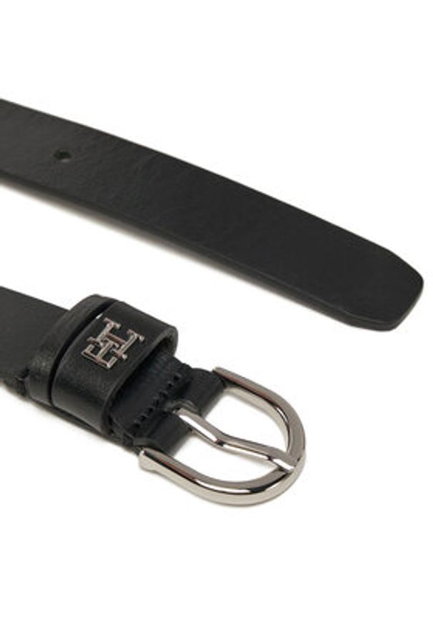 TOMMY HILFIGER - Tommy Hilfiger Pasek Damski Essential Effortless 2.5 Sv AW0AW17279 Czarny. Kolor: czarny. Materiał: skóra