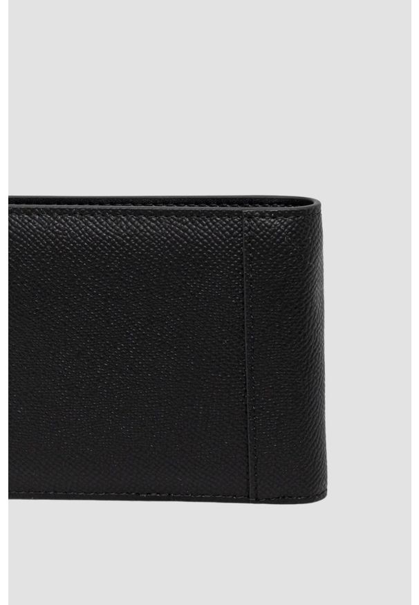 Karl Lagerfeld - KARL LAGERFELD Czarny portfel skórzany Monogram. Kolor: czarny. Materiał: skóra