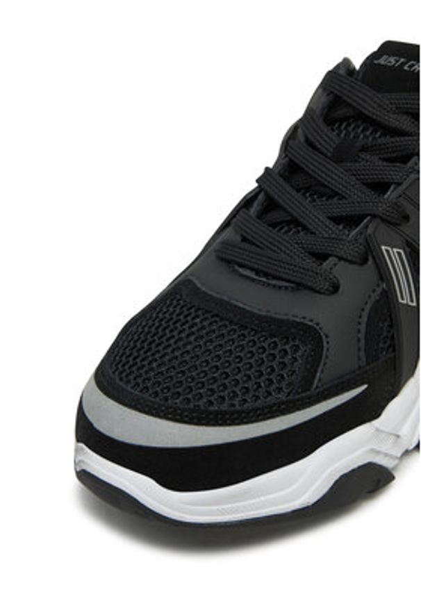 Just Cavalli Sneakersy 78QA3SH5 ZSC48 Czarny. Kolor: czarny. Materiał: materiał