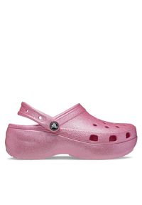 Crocs Klapki Classic Platform Glitter Clog W 207241 Różowy. Kolor: różowy. Obcas: na platformie