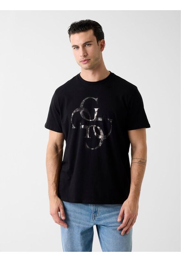 Guess T-Shirt 180891 Czarny Classic Fit. Kolor: czarny