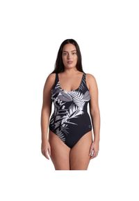 Strój kąpielowy damski jednoczęściowy kostium basen Arena Bodylift. Kolor: czarny, wielokolorowy, biały #1