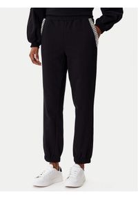 TwinSet - TWINSET Spodnie dresowe 252LI2MDD Czarny Regular Fit. Kolor: czarny. Materiał: bawełna #1