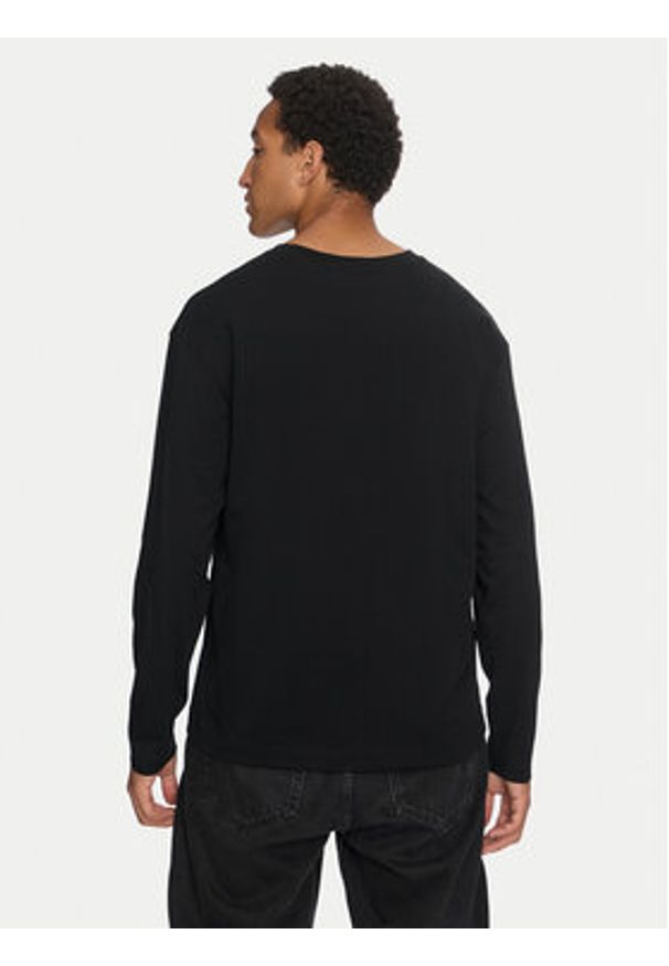 Hugo Longsleeve 50522302 Czarny Regular Fit. Kolor: czarny. Materiał: bawełna. Długość rękawa: długi rękaw