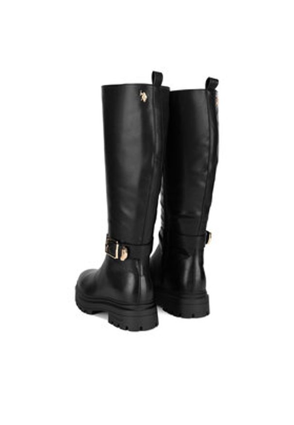 U.S. Polo Assn. Kozaki ALICJA001W/DY1 Czarny. Kolor: czarny. Materiał: materiał