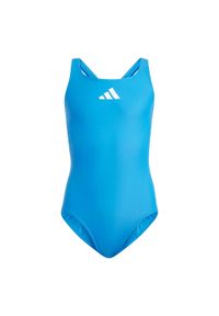 Adidas - Solid Small Logo Swimsuit. Kolor: biały, wielokolorowy, niebieski