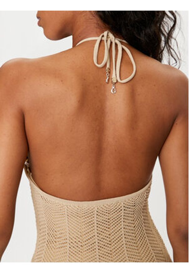 Guess Sukienka codzienna Sophie W4GK24 Z3E60 Beżowy Slim Fit. Okazja: na co dzień. Kolor: beżowy. Materiał: bawełna, syntetyk. Typ sukienki: proste. Styl: casual