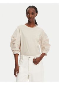 Liu Jo Bluzka WA5359 J4893 Beżowy Regular Fit. Kolor: beżowy. Materiał: syntetyk