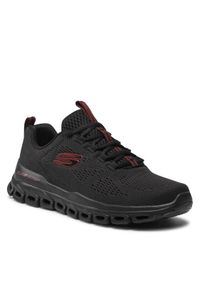 skechers - Skechers Sneakersy Fasten Up 232136/BBK Czarny. Kolor: czarny. Materiał: materiał