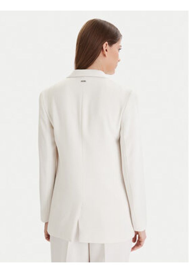 BOSS - Boss Marynarka Jocaluah 50490053 Écru Regular Fit. Materiał: syntetyk