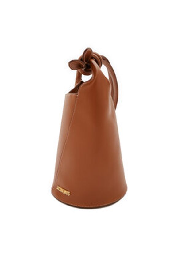 JACQUEMUS Plecak Le Petit Tourni 245BA366-3173 Brązowy. Kolor: brązowy. Materiał: skóra