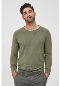 Pepe Jeans sweter bawełniany JOSHUA męski kolor zielony lekki. Kolor: zielony. Materiał: bawełna. Długość rękawa: raglanowy rękaw