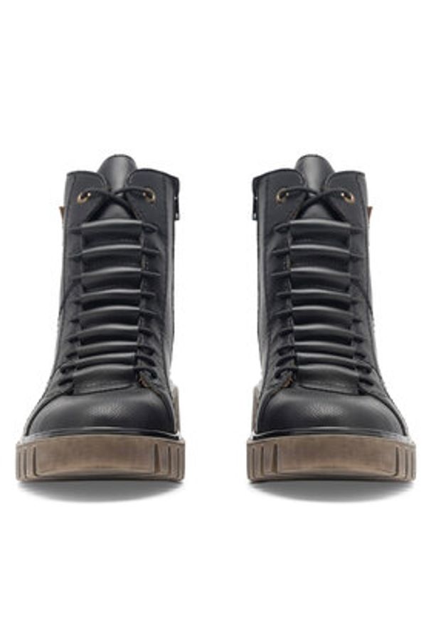 Rieker Trzewiki Y3421-00 Czarny. Kolor: czarny. Materiał: skóra, syntetyk