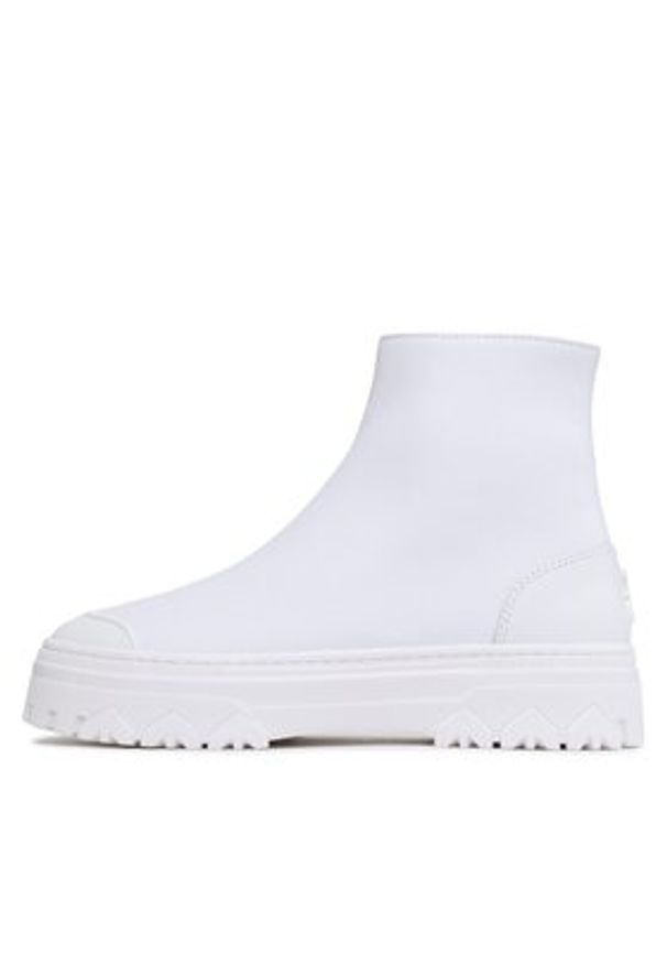 Patrizia Pepe Botki 8Y0016/L011-W338 Biały. Kolor: biały. Materiał: skóra