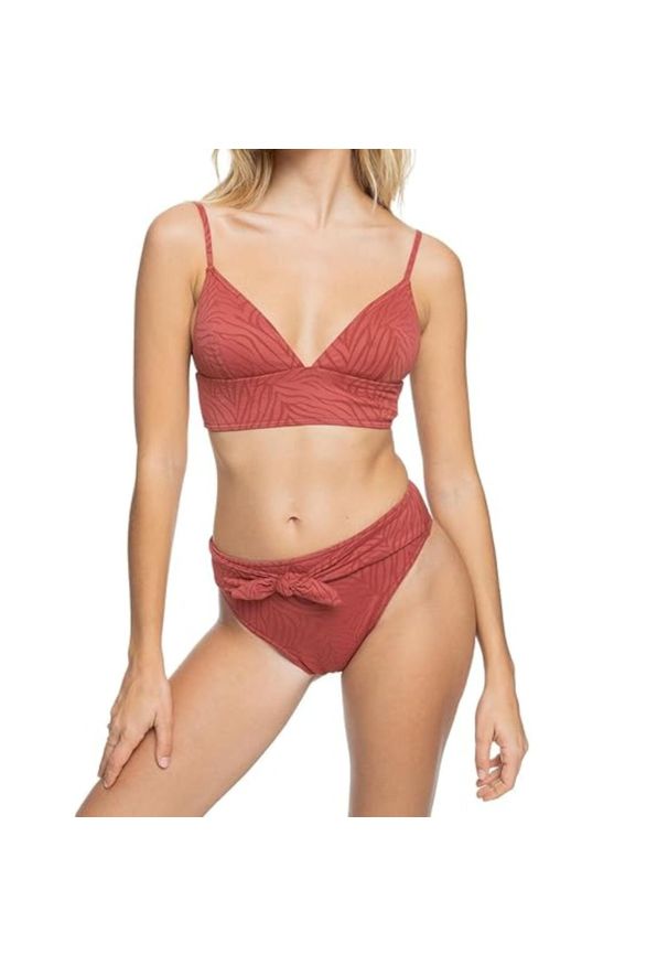 Strój kąpielowy damski Roxy Wild Babe. Kolor: czerwony. Materiał: nylon, elastan