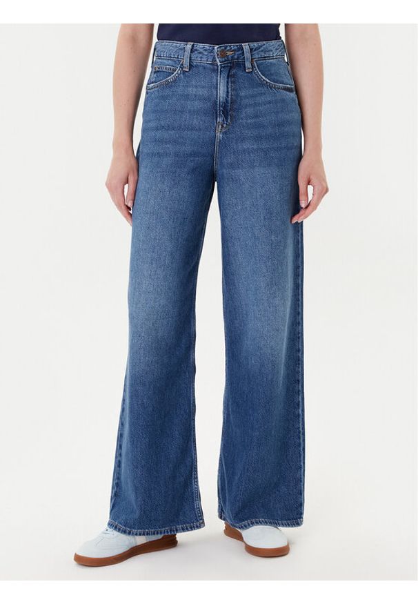 Lee Jeansy Stella 112370893 Niebieski Wide Leg. Kolor: niebieski