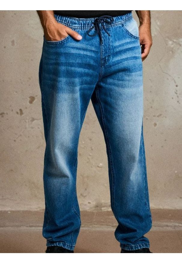 Sinsay - Jeansy loose fit - granatowy. Kolor: niebieski. Materiał: jeans