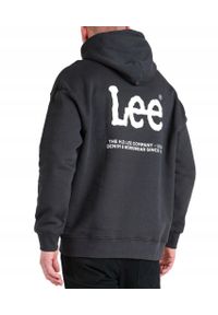 Lee - LEE LOGO LOOSE HOODIE MĘSKA BLUZA WASHED BLACK L83UTJON #3