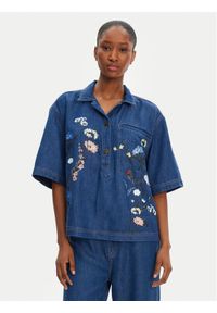 Munthe Koszula jeansowa Phor 252100525203 Niebieski Loose Fit. Kolor: niebieski. Materiał: lyocell