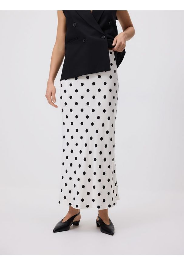 Reserved - Satynowa spódnica maxi - wielobarwny. Materiał: satyna