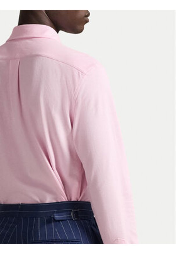 Polo Ralph Lauren Koszula 710654408101 Różowy Slim Fit. Typ kołnierza: polo. Kolor: różowy. Materiał: bawełna