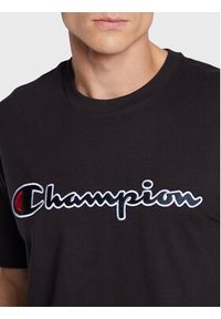 Champion T-Shirt Script Logo Embroidery 218007 Czarny Regular Fit. Kolor: czarny. Materiał: bawełna #3