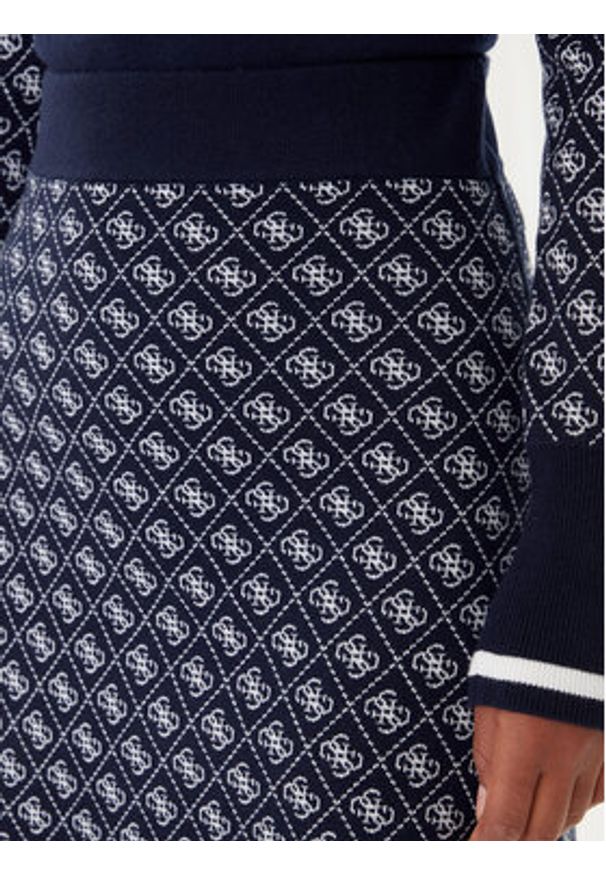 Guess Spódnica ołówkowa W5BD81 Z3JD2 Granatowy Slim Fit. Kolor: niebieski. Materiał: syntetyk