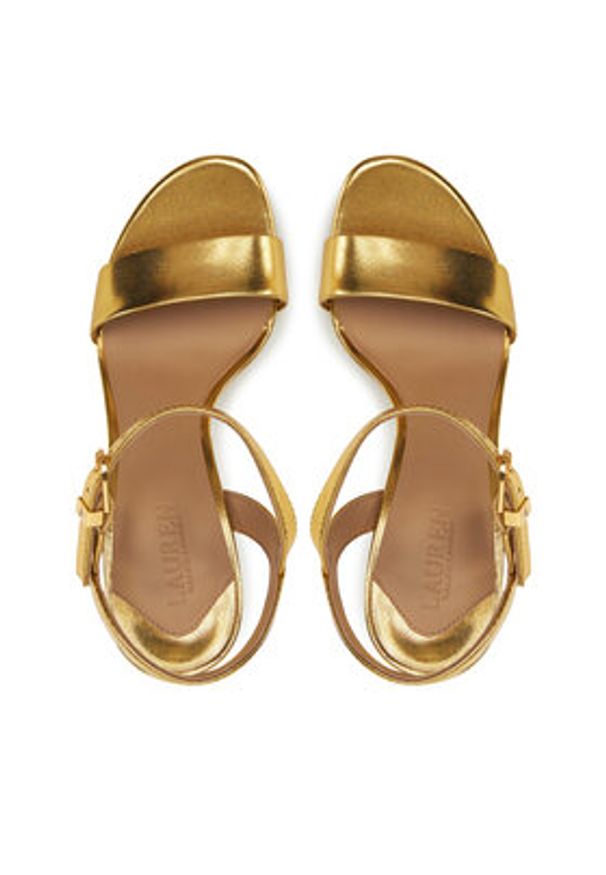 Lauren Ralph Lauren - LAUREN RALPH LAUREN Sandały 802956289003 Złoty. Kolor: złoty. Materiał: skóra