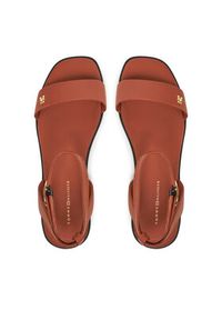 TOMMY HILFIGER - Tommy Hilfiger Sandały Ankle Strap Leather Sandal FW0FW08422 Brązowy. Kolor: brązowy. Materiał: skóra #6