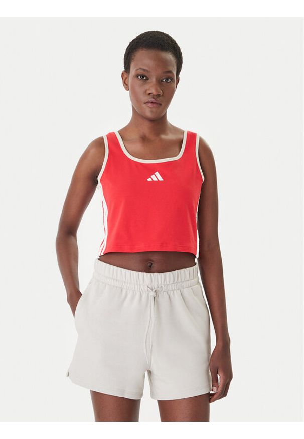 Adidas - adidas Top Stadium KB4964 Czerwony Slim Fit. Kolor: czerwony. Materiał: bawełna