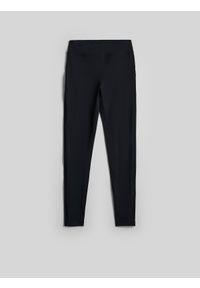 4f - 4F Legginsy dzianinowe damskie - czarne XS. Kolor: czarny. Materiał: dzianina #1