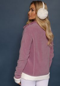 Renee - Fioletowa Rozpinana Bluza z Weluru Asinya. Okazja: na co dzień. Kolor: fioletowy. Materiał: welur. Styl: casual