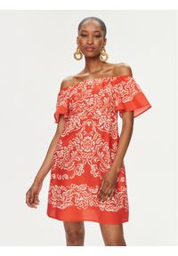 Gaudi Sukienka letnia 411FD15049 Pomarańczowy Regular Fit. Kolor: pomarańczowy. Materiał: bawełna. Sezon: lato #1