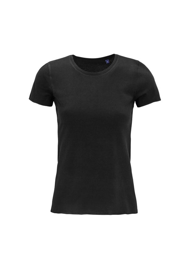 SOL'S - Koszulka damska Sol's Leonard. Kolor: czarny. Materiał: bawełna