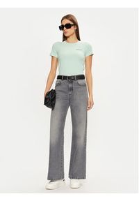 Guess Jeans T-Shirt W4YI02 J1314 Zielony Regular Fit. Kolor: zielony. Materiał: bawełna